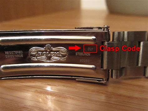 rolex clasp codes de|Rolex replacement clasp.